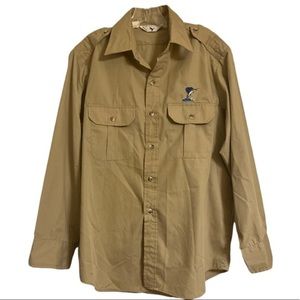 Black Duck Vintage Shirt made in USA buttonup Boy Scout Fishing Hunting